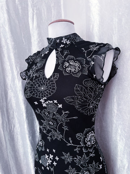 00’s Xanaka Qipao style mesh dress 🪷🍙