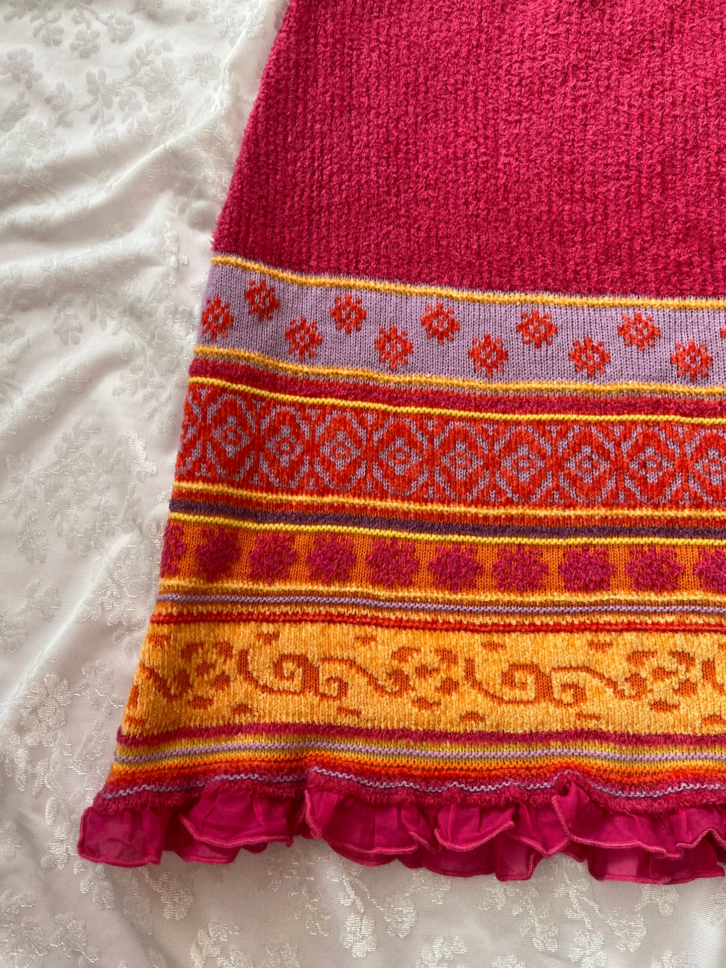 Y2K Knit colourful skirt