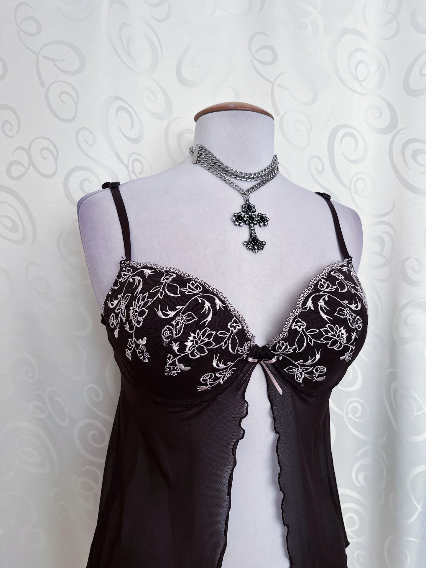 Whimsy fairy brown mesh bustier top 🐌