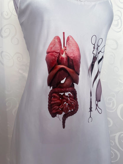 Carve me up REWORKED white nightgown 💉🔪🫀🫁