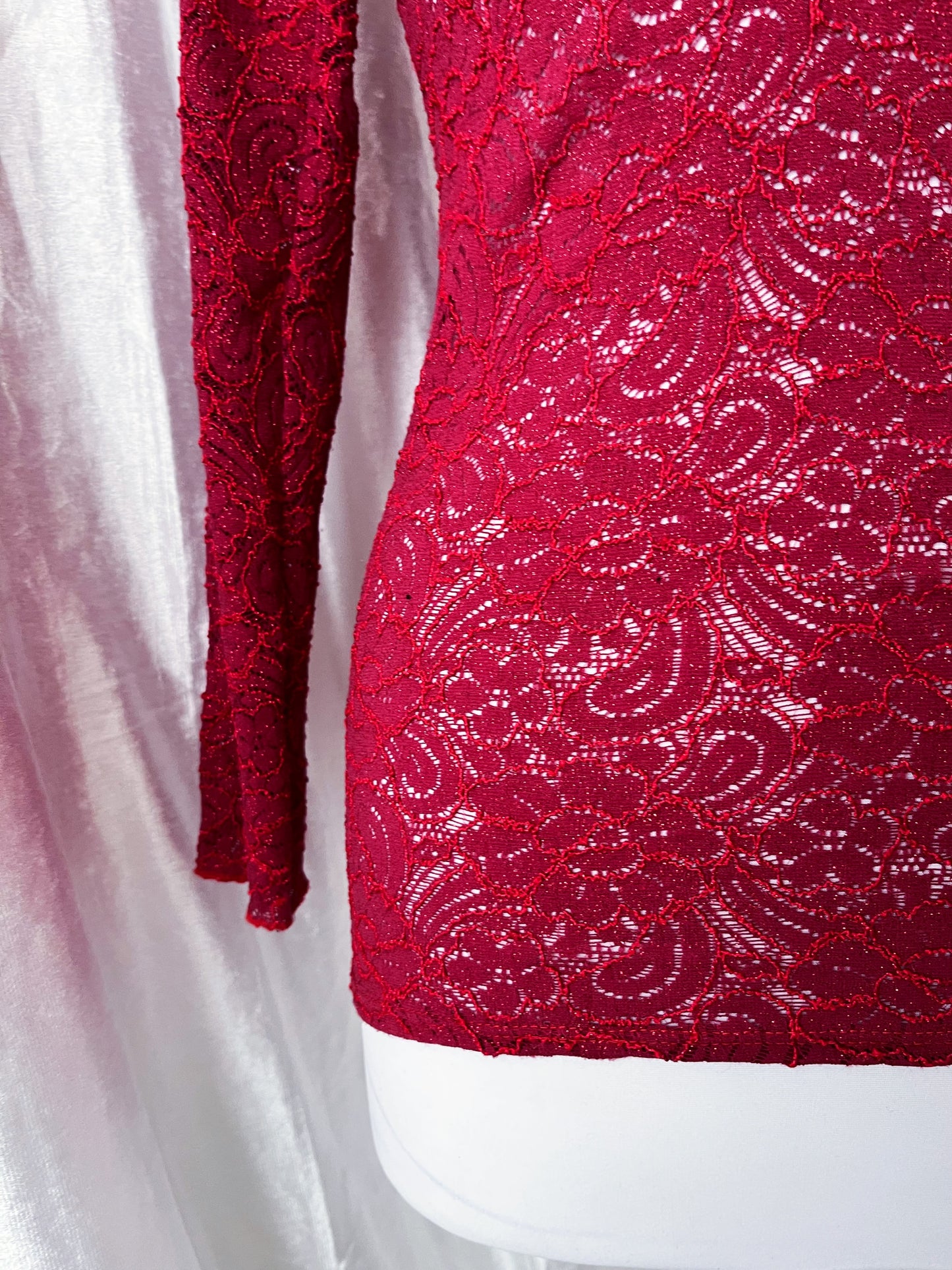 Gothic red lace top