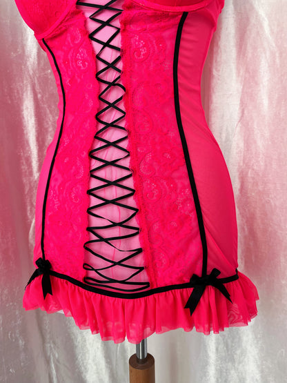 Hot, fairy pink mesh babydoll 💞🗝️