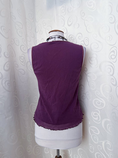 We're All Mad Here Reworked purple top with sequin details 🍰🐛🐇