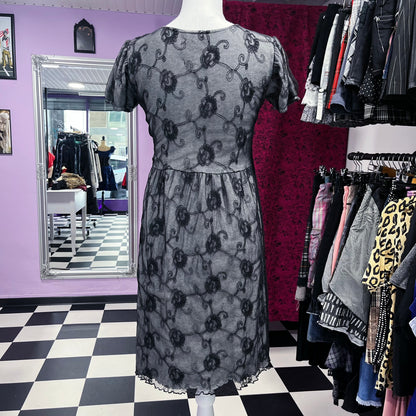 00’s whimsygoth grey dress 🌀
