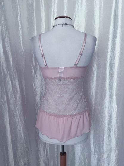 Lace & mesh lingerie coquette top 🎀