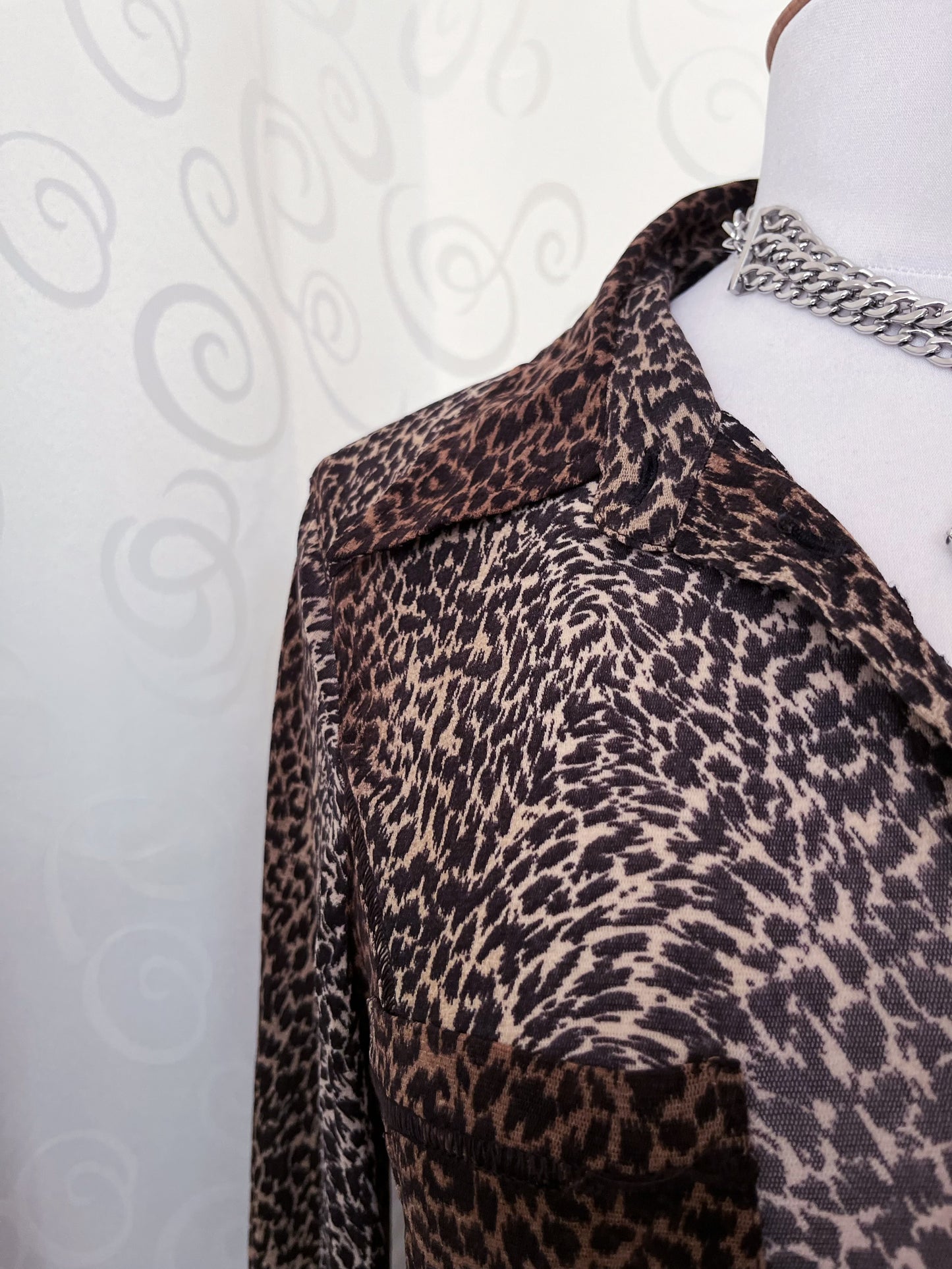 00’s Punk Bonita mesh leopard print shirt 🐆