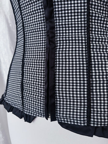 Dark coquette Milkmaid plaid cotton corset top 🧺🦇