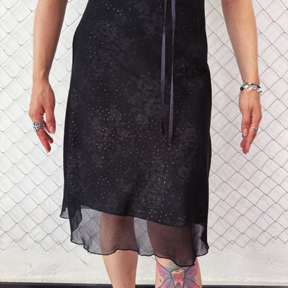 00’s whimsygoth/witchy black dress 🌀🪄