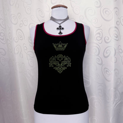 Coquette dirndl black top with lace & embroidered detail 🎀