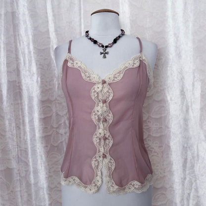 Whimsy coquette rose see-through top 💞🎀