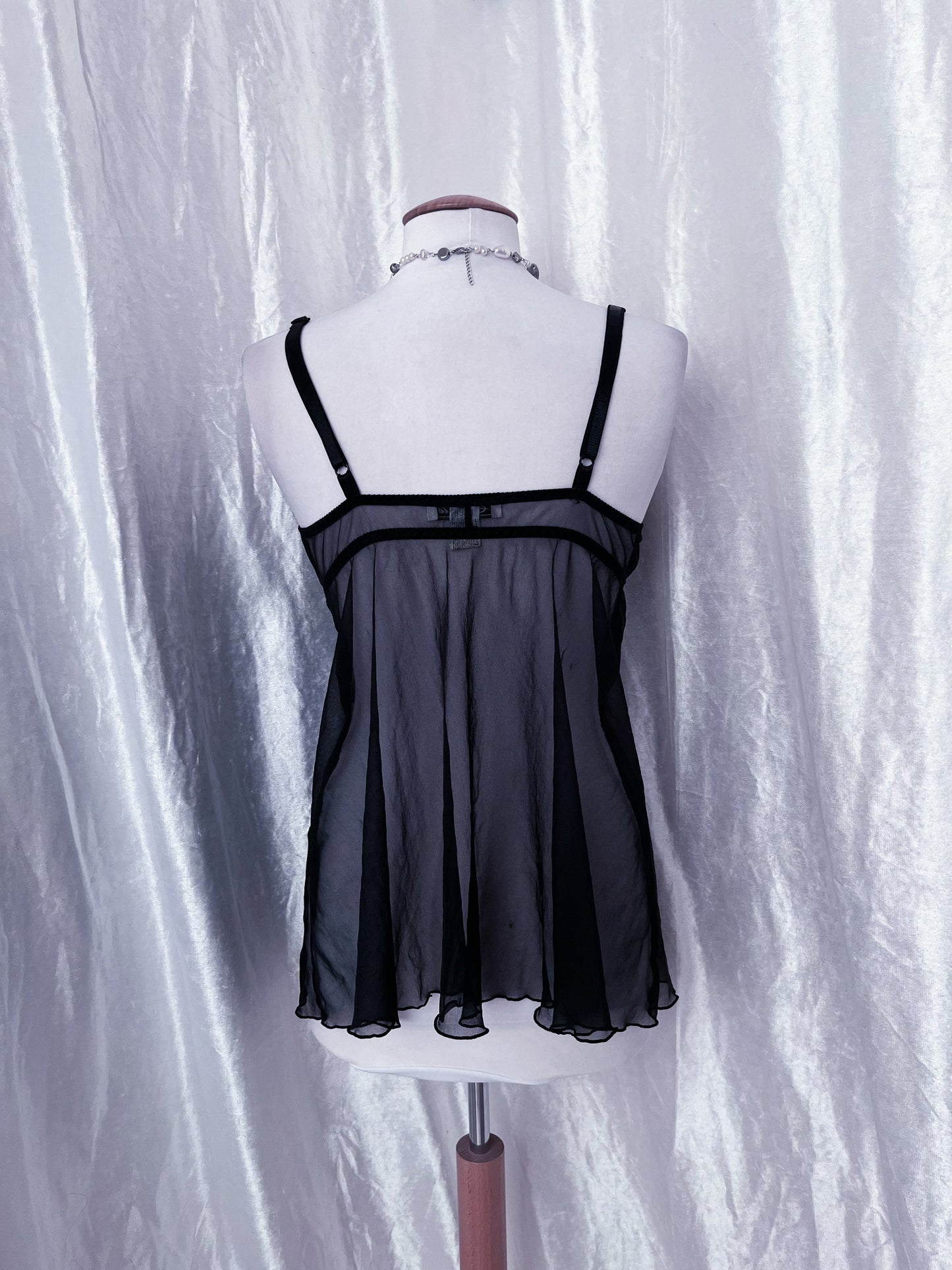 Beautiful fairy black bustier top with mesh detail 🌀🦇