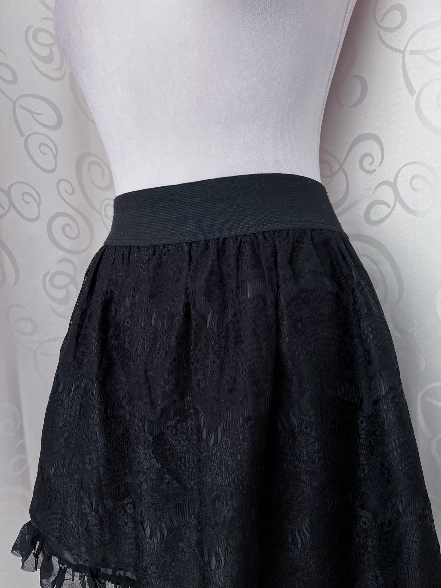 Dark coquette lacey black skirt 🕷️