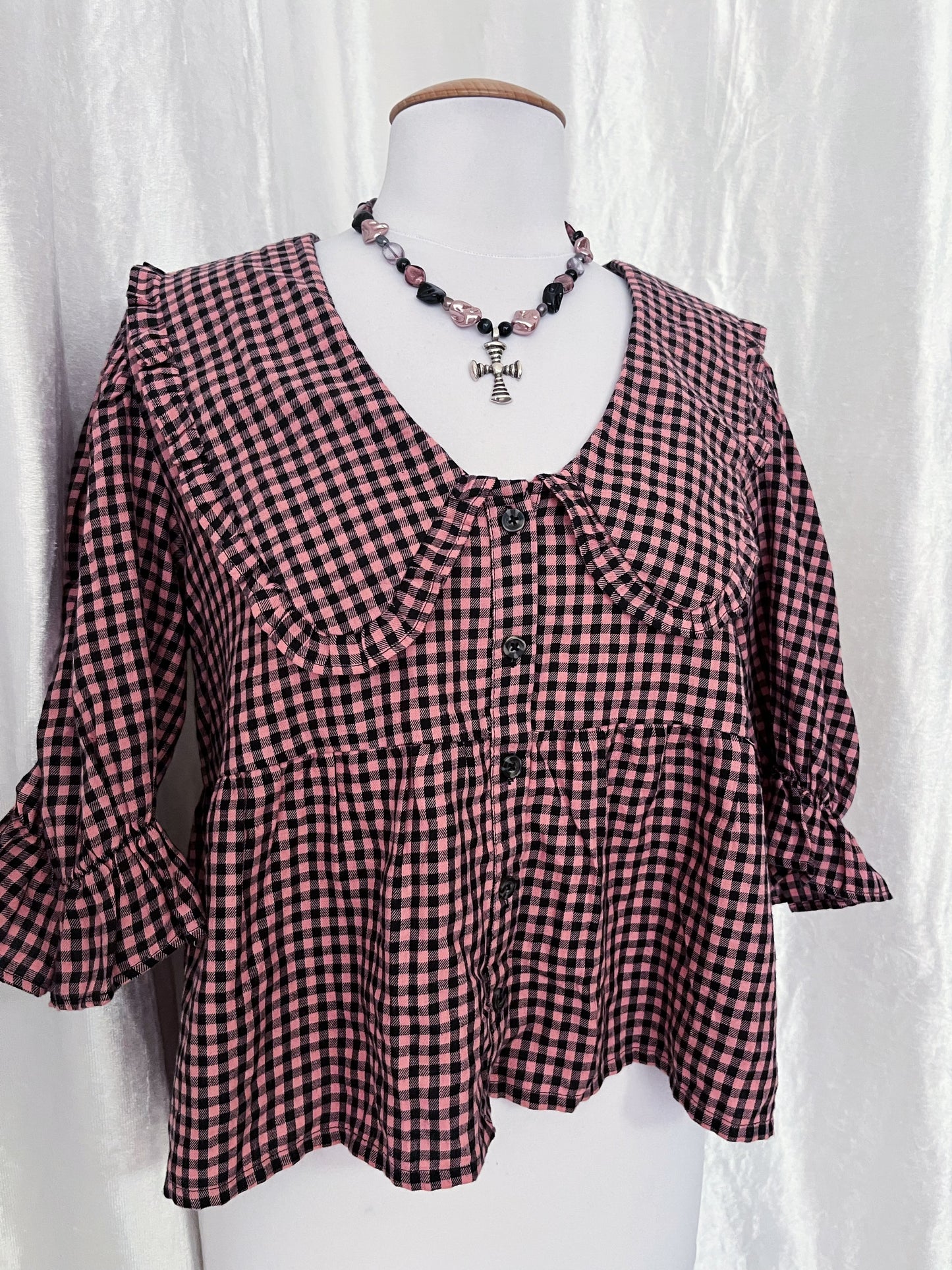 Miss Selfridge picnic coquette checked shirt 🧺
