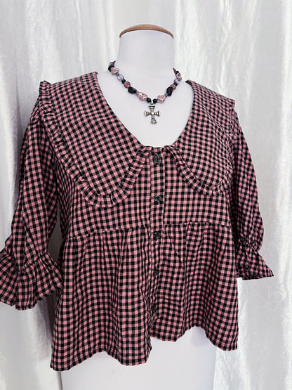 Miss Selfridge picnic coquette checked shirt 🧺