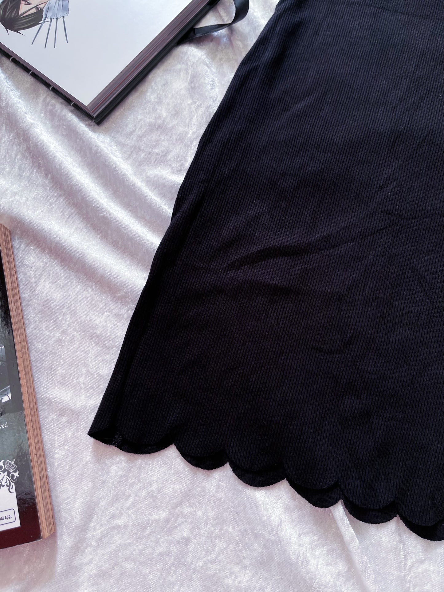 Dark coquette black dress with shirt & puff sleeves 🎼🎹