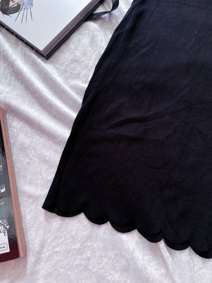 Dark coquette black dress with shirt & puff sleeves 🎼🎹