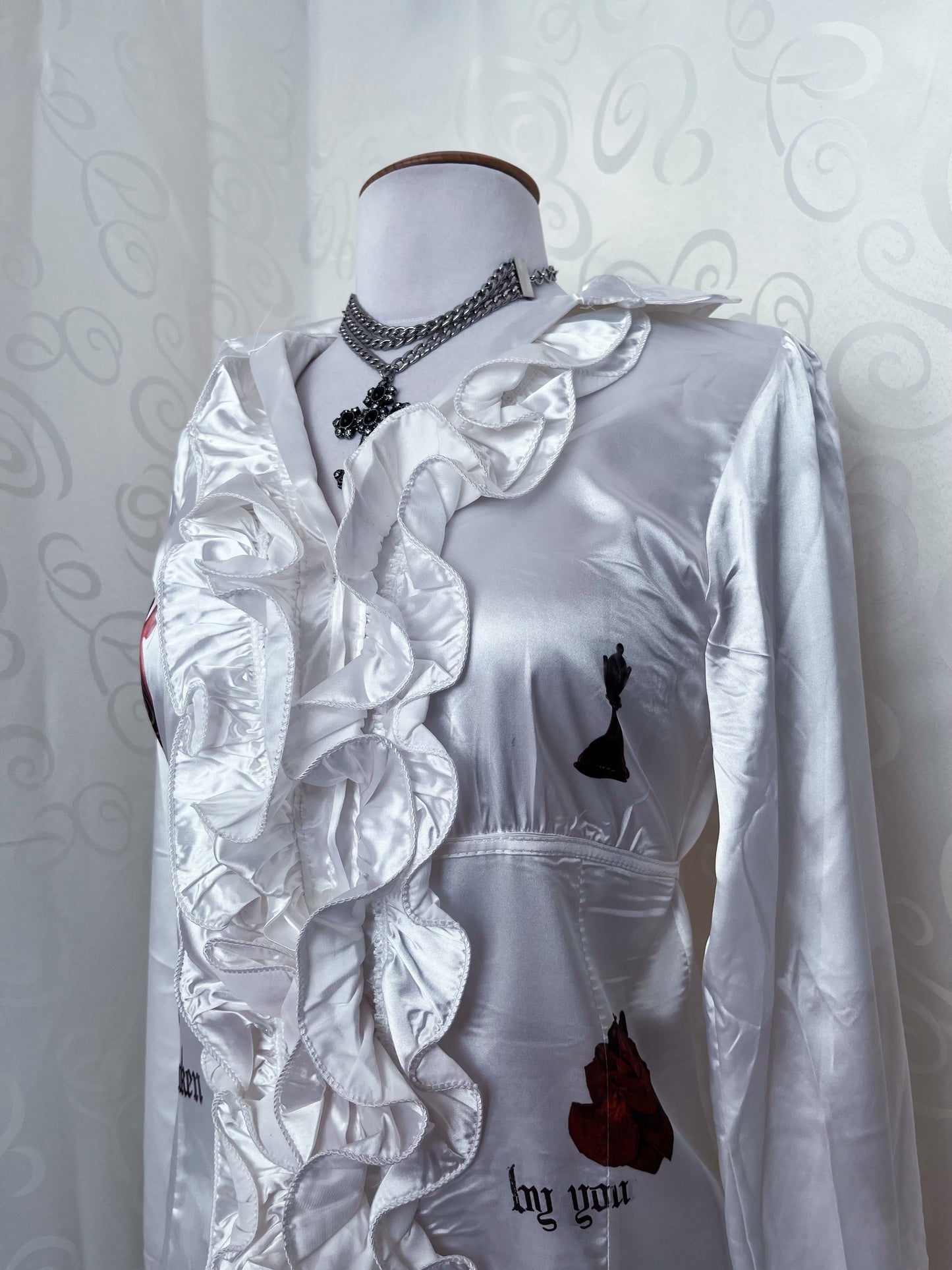 Forsaken By You Reworked gothic deadstock ruffle shirt ✝️🫀