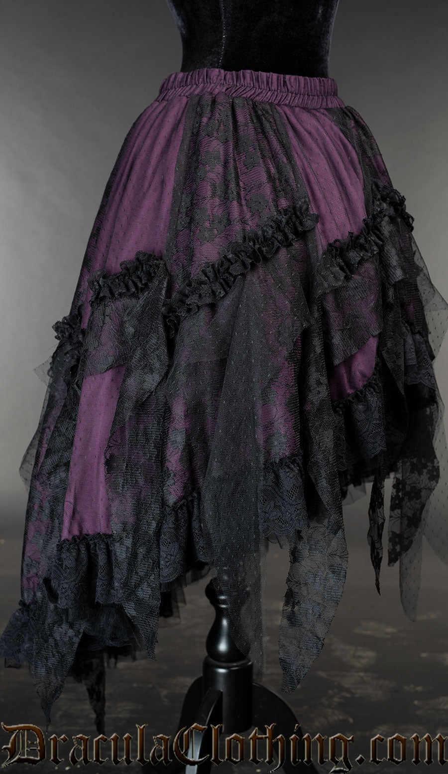 Dracula Clothing Purple Ruffle Skirt 🦇