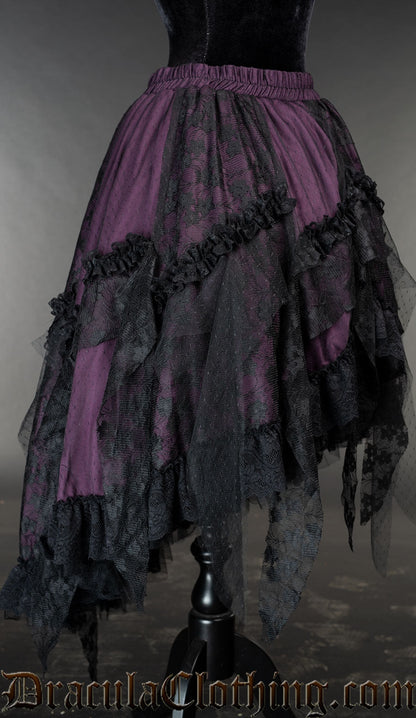 Dracula Clothing Purple Ruffle Skirt 🦇