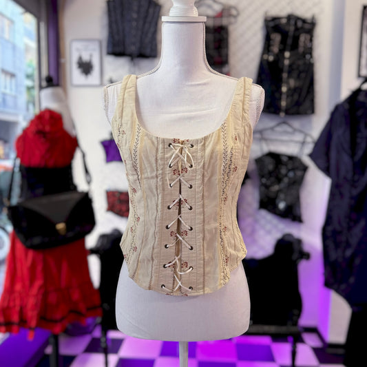 Cottagecore beige corset top 🌺