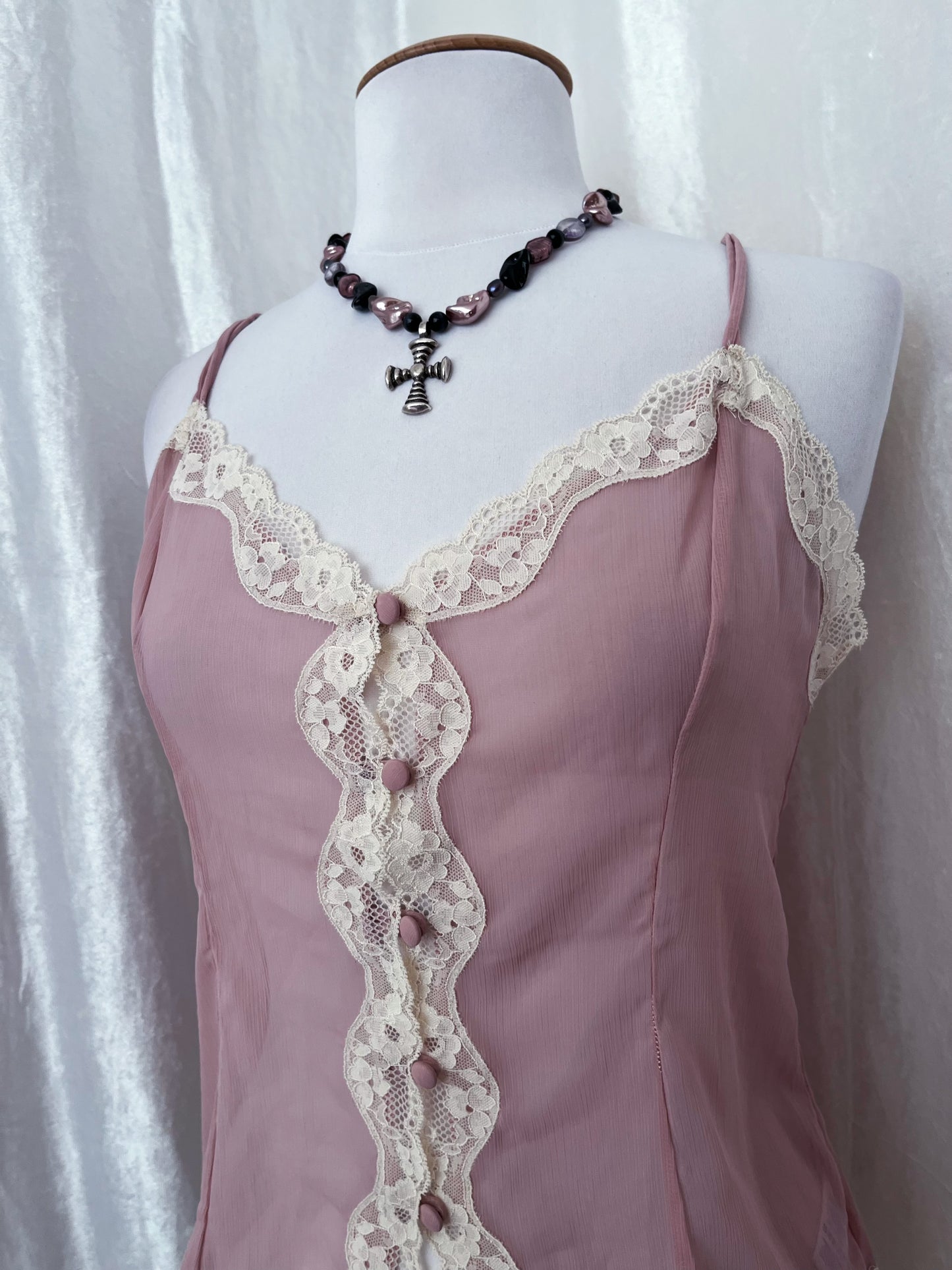 Whimsy coquette rose see-through top 💞🎀