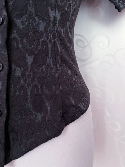 Dracula Gothic victorian style brocade high collar blouse 🦇🏰