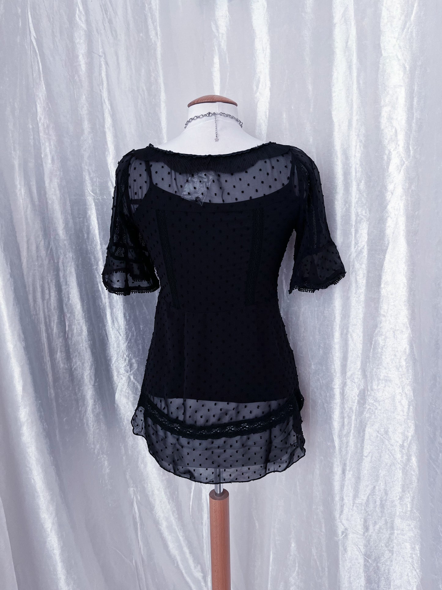 Lucy Paris Gothic lolita style mesh shirt with tank top 🎀