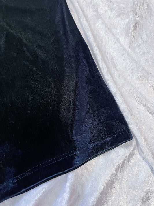 Dark blue velvet top