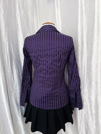Gothic striped purple shirt 😈🌀