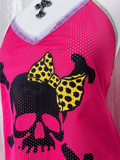 00’s emo/scene skull top 💀💜