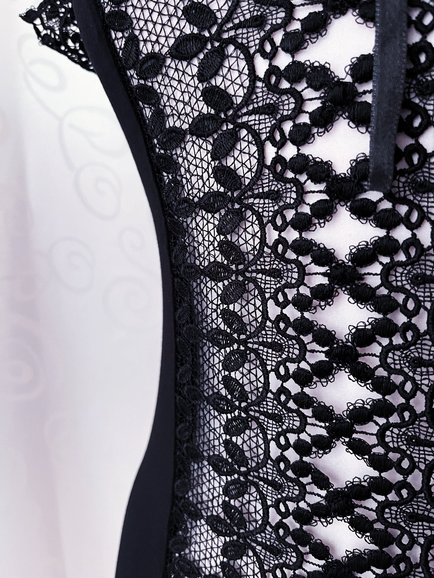 Witchy black top with embroidered cut-out detail 🕷️🕸️