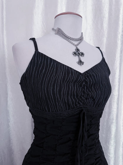 Gothic lolita black summer dress 🖤🪽