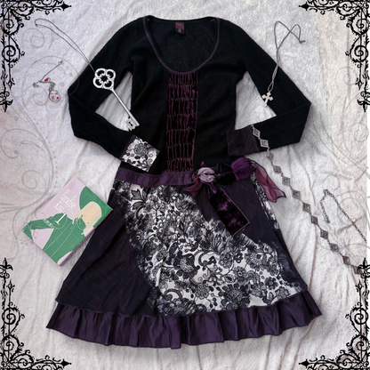 Rare Kali Orea whimsygoth patchwork dress 💜🌀🦋