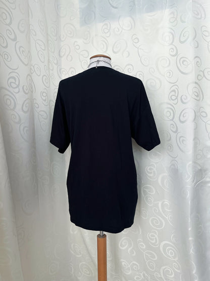 00’s punk reworked fruit of the loom tee with cross patchwork & studs details ✝️☠️