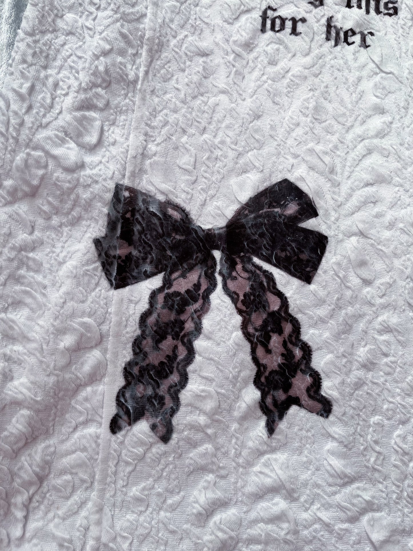 Joan of Arc Reworked Pimkie white embossed dress 🗡️♥️