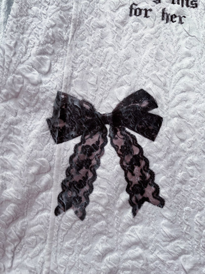 Joan of Arc Reworked Pimkie white embossed dress 🗡️♥️