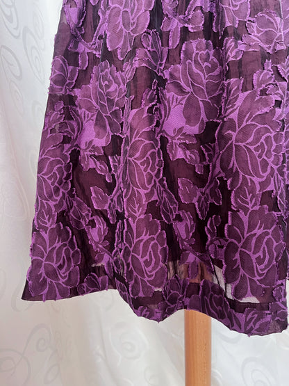 Yessica Whimsygoth purple dress with embossed leaves detail 💜