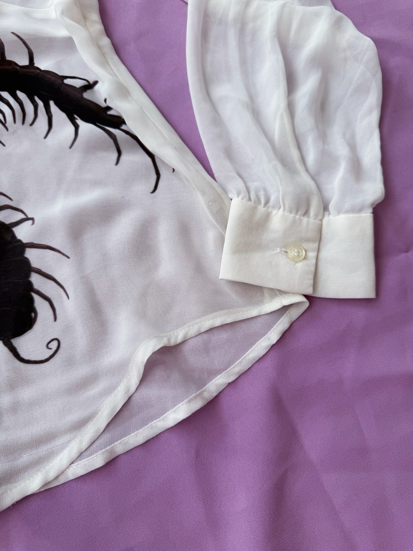 REWORKED whimsy Loved the Unloved see-through ruffle top🐛🪲