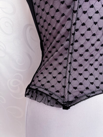Whimsy coquette lacey hearts corset 💜🎀