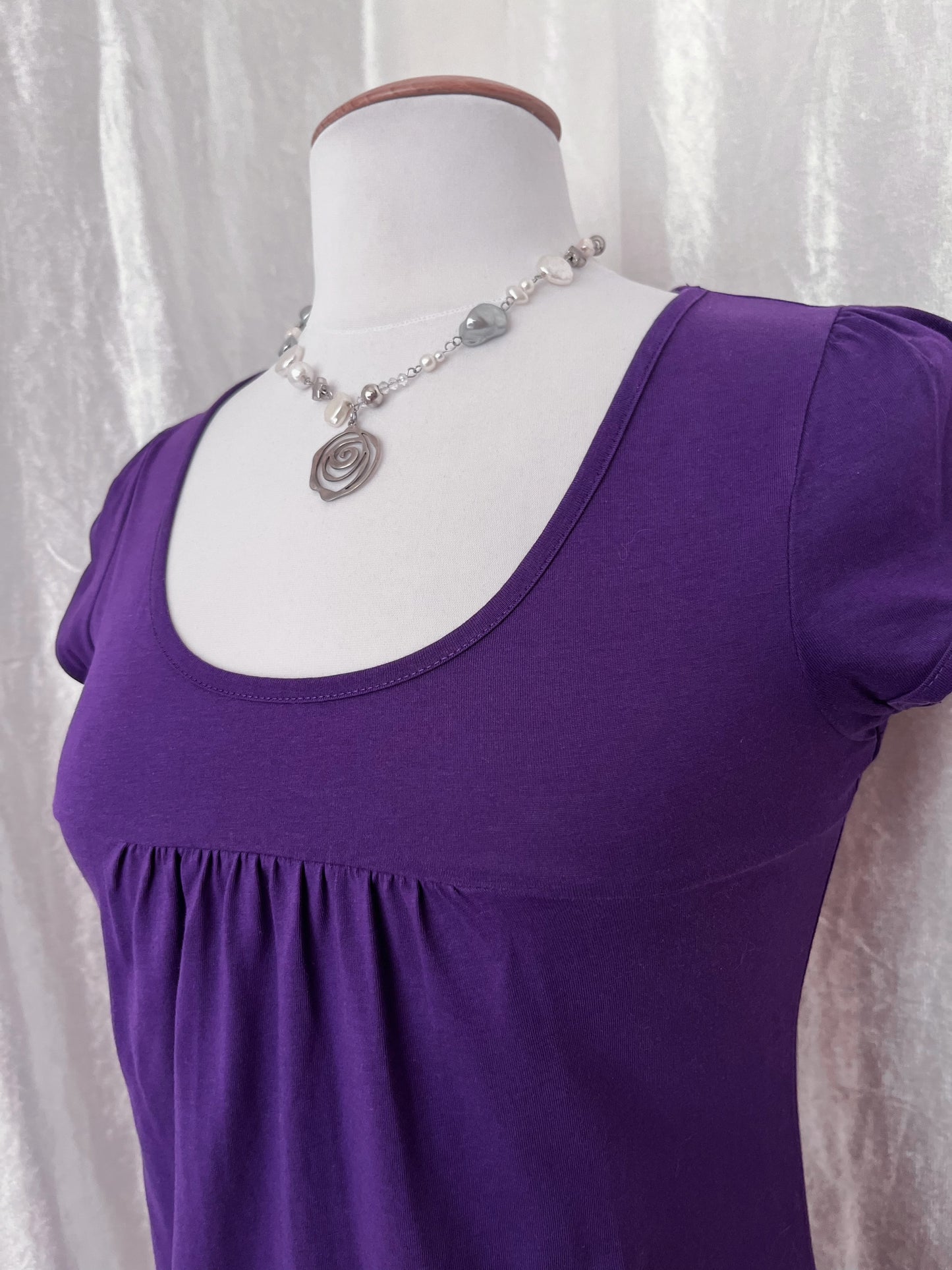 Whimsy coquette purple cotton top 💜