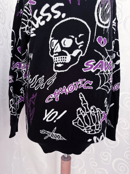 FSBN Skater knit with skull & other details 💀
