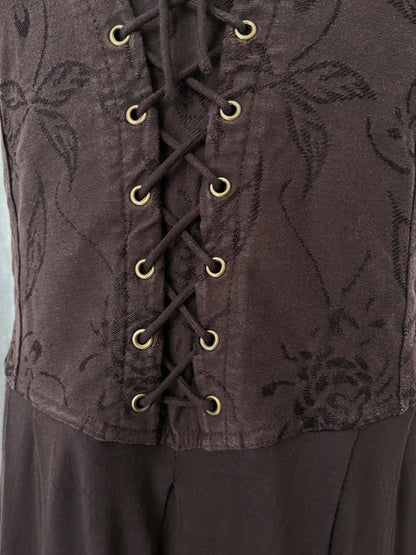 00’s village witch brown corset dress 🐐🥧🧙🏻‍♀️