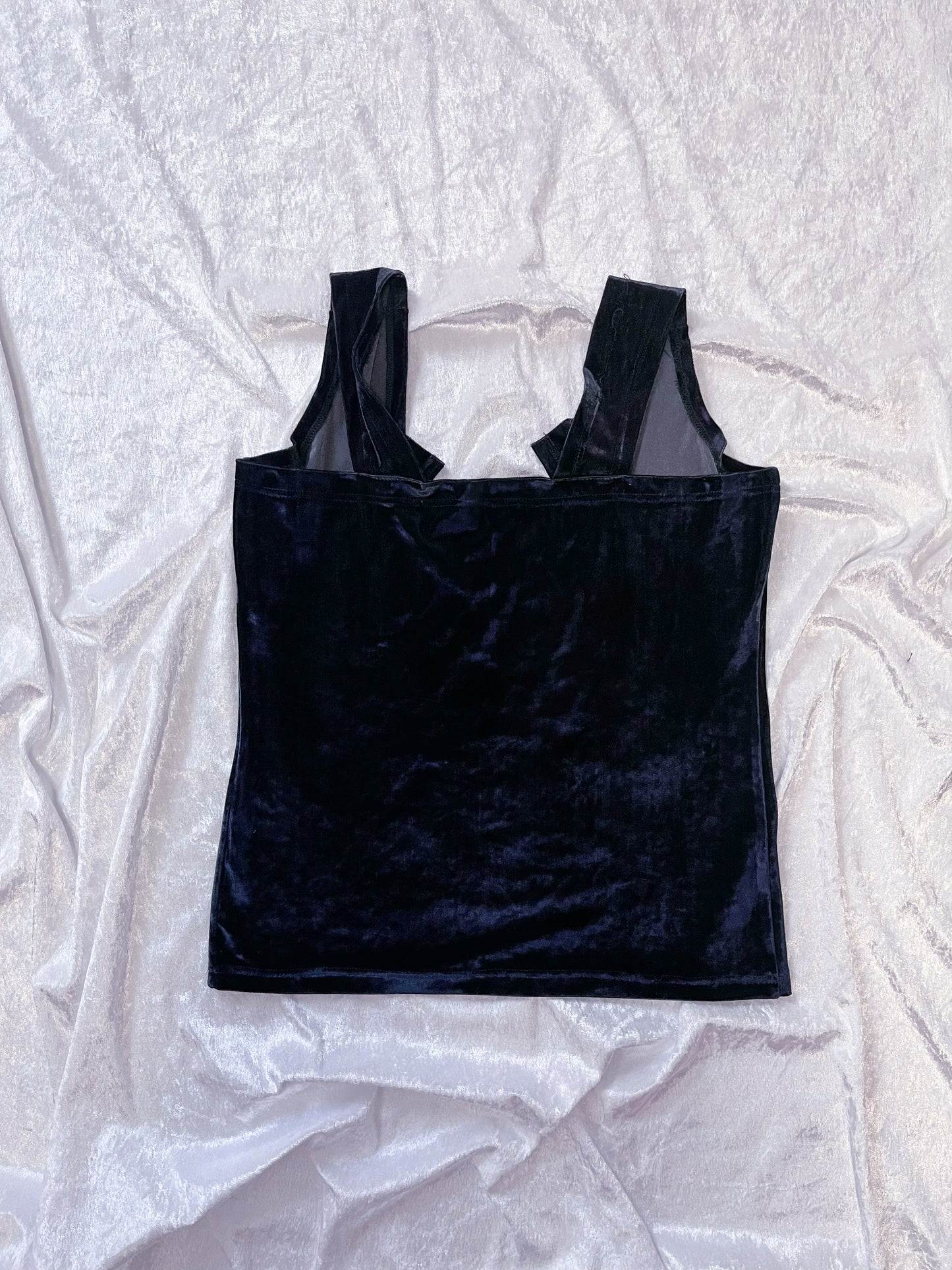 Dark blue velvet top