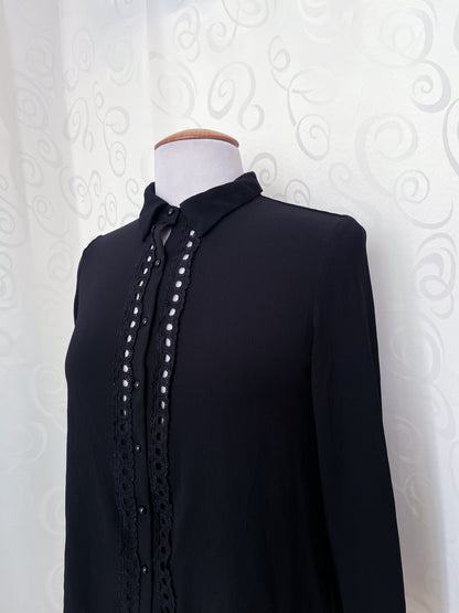 00’s Gothic/Jirai Kei black shirt 🏰🕷️