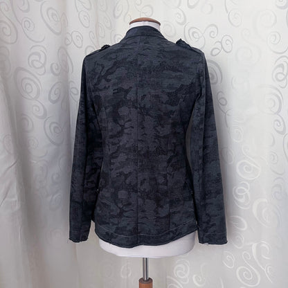 Gothic military style light camo grey blazer