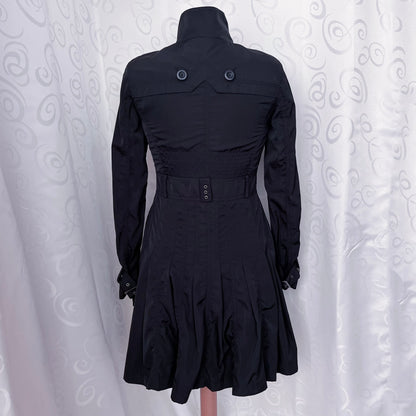 Alt/Gothic Clockhouse black trench coat 🦇🕷️