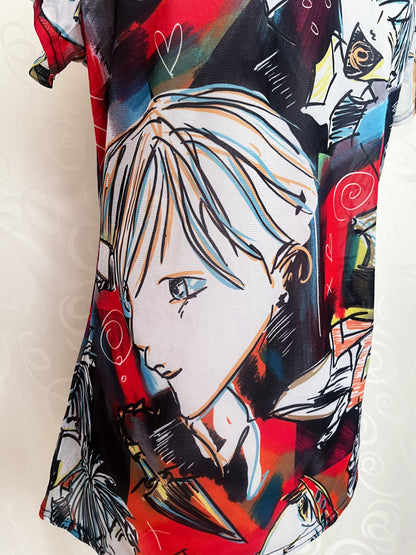 Twee anime mesh tee ❤️🍥