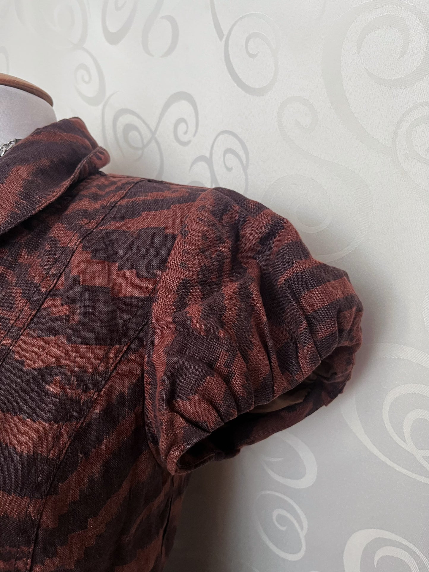 00’s whimsy zebra print brown jacket with lace-up detail 🦇🦓