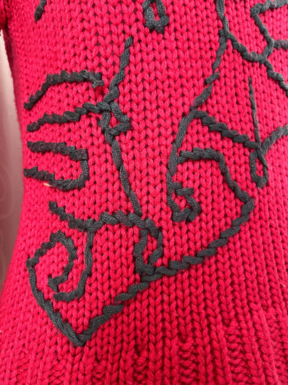 00’s X-Mail knit turtleneck sweater with dragon embroidery 🐉