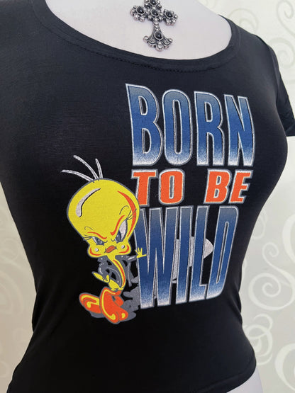 00’s Deadstock Born to Be Wild tweety baby tee 🐥